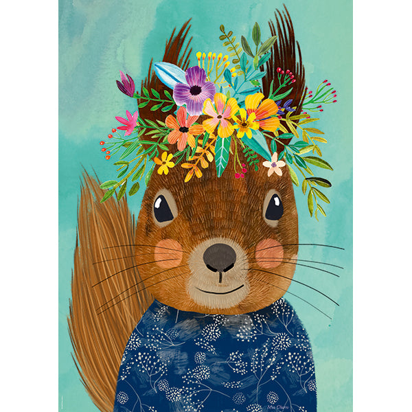 1000 pcs, Sweet Squirrel, Floral Friends