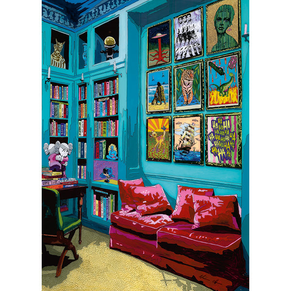 Home, Room with Red Sofa 1000 pc