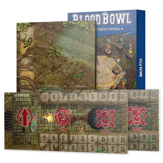 Blood Bowl Amazon Team Pitch and Dugouts