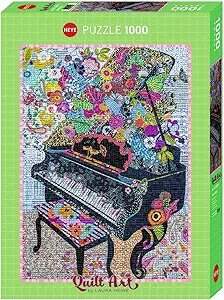 1000pc, Piano, Quilt Art