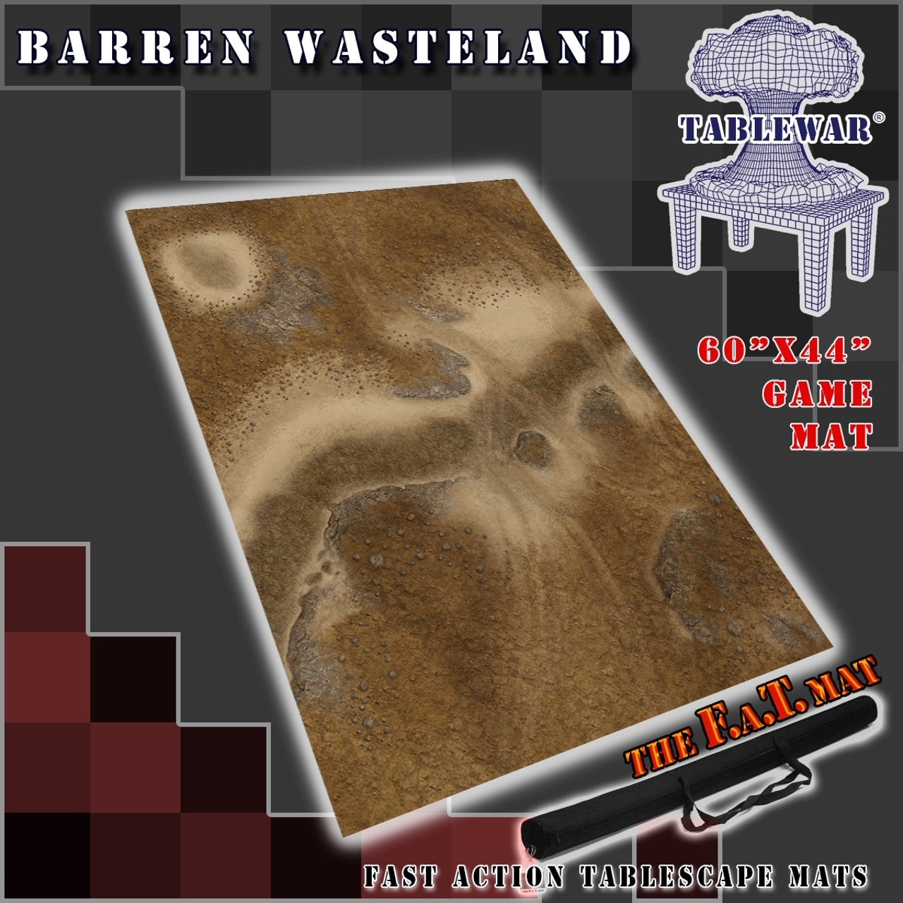 F.A.T. Battlemats Barren Wasteland 60"x44"