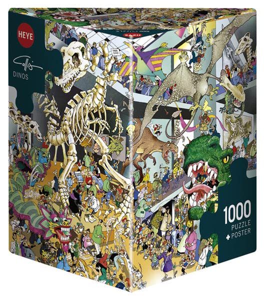 Dinos 1000 Piece Puzzle Triangular Box