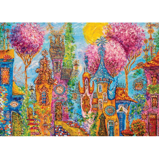 1000pc, Pink Trees, Charming Village