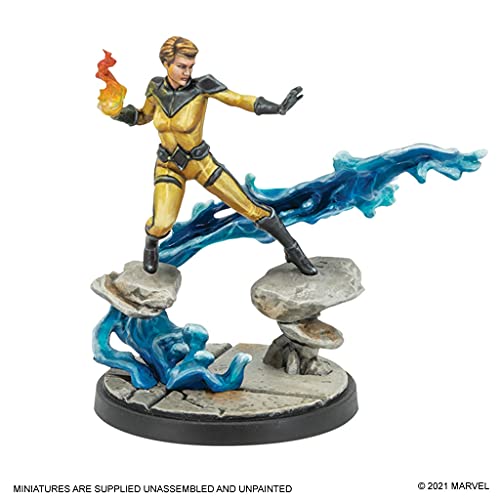 Marvel Crisis: Protocol– Crystal & Lockjaw| Marvel Miniatures Game | Strategy Game for Teens and Adults | Ages 14+ |for 2+ Players | Average Playtime 45 Minutes | Made by Atomic Mass Games