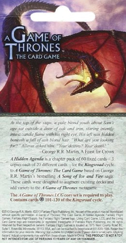 A Game of Thrones Lcg: A Hidden Agenda Chapter Pack