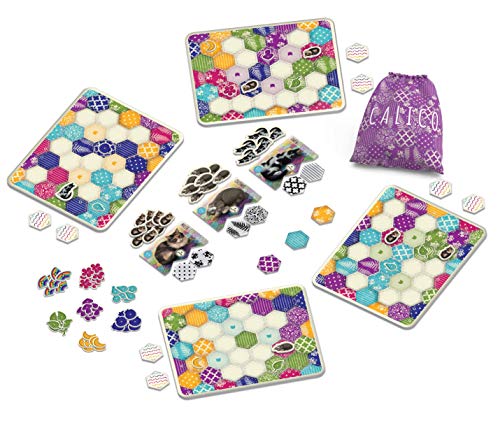 Alderac Entertainment Group (AEG) Calico Board Game, Award Winning Strategy Game, Sew Your Quilt to Score Points, Family Fun, Easy to Learn, Solo Play, Ages 8+, 1-4 Players, 30-45 Min, FlatOut Games