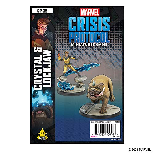 Marvel Crisis: Protocol– Crystal & Lockjaw| Marvel Miniatures Game | Strategy Game for Teens and Adults | Ages 14+ |for 2+ Players | Average Playtime 45 Minutes | Made by Atomic Mass Games