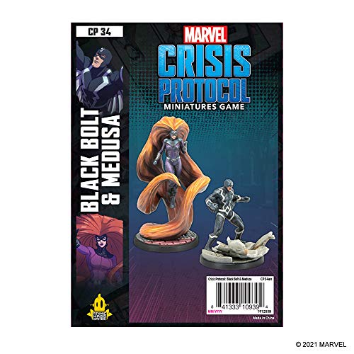 Marvel Crisis: Protocol– Black Bolt & Medusa| Marvel Miniatures Game | Strategy Game for Teens and Adults | Ages 14+ |for 2+ Players | Average Playtime 45 Minutes | Made by Atomic Mass Games