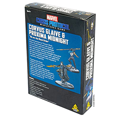 Marvel Crisis Protocol: Corvus Glaive & Proxima Midnight - Marvel Miniatures Game - Strategy Game for Teens and Adults - Ages 14+ - 2 Players - Average Playtime 45 Minutes - Made by Atomic Mass Games