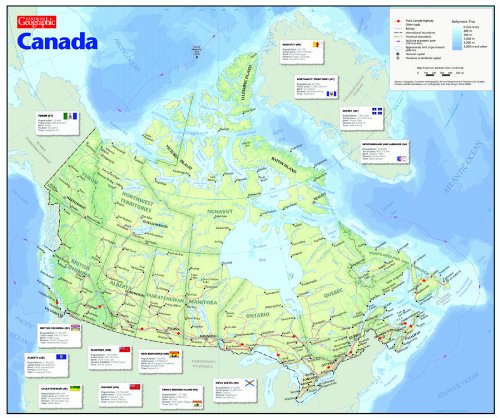 Canadian Geographic Map of Canada