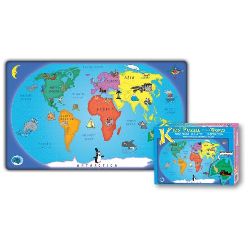 Kids" 44-Piece Puzzle of the World