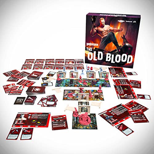 Archon Studio Wolfenstein: The Board Game: Old Blood Expansion – 1-4 Players – 60-90 Mins of Gameplay - Board Games for Family Game Night – Teens & Adults Ages 14+ - English (ARCWOLF0002)