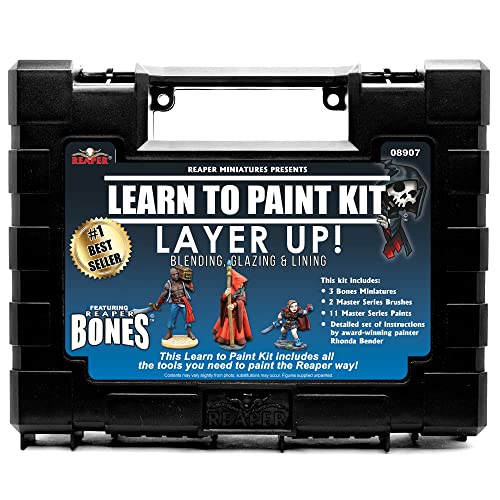 Layer up Bones Miniatures Learn to Paint Kit Reaper Miniatures