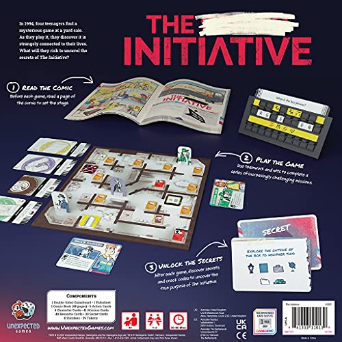 The Initiative Board Game | Strategy/Narrative Puzzle/ Escape Room Game for Adults and Kids | Ages 8 and up | 1 to 4 Players | Average Playtime 30 – 60 Minutes | Made by Unexpected Games