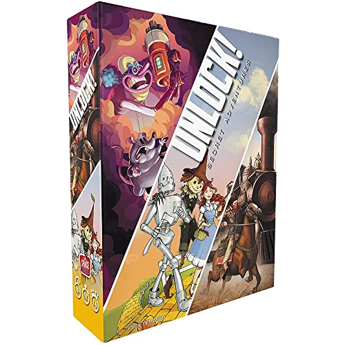 UNLOCK! Secret Adventures Card Game | Escape Room Games for Adults and Kids | Mystery Games for Family Game Night | Ages 10 and up | 1-6 Players | Average Playtime 1 Hour | Made by Space Cowboys