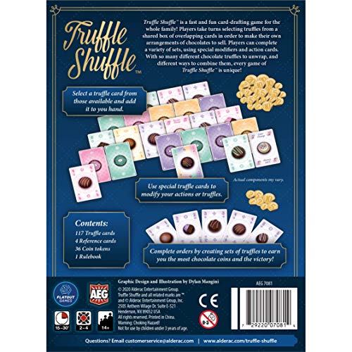 Truffle Shuffle Card Game, Collect Chocolates, Build Sets for Points, Easy Family Fun, Ages 8+, 3-4 Players, 15-30 Min, Alderac Entertainment Group (AEG)