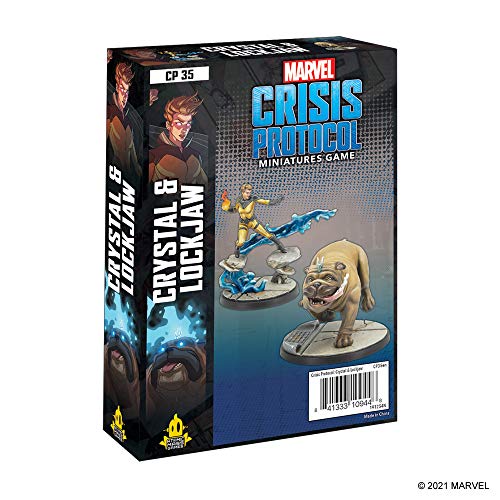 Marvel Crisis: Protocol– Crystal & Lockjaw| Marvel Miniatures Game | Strategy Game for Teens and Adults | Ages 14+ |for 2+ Players | Average Playtime 45 Minutes | Made by Atomic Mass Games