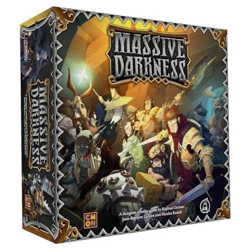 CMON Massive Darkness Board Game | Strategy Game | Adventure Game | Miniatures Battle Game for Adults and Teens | Ages 14 and Up | 1-6 Players | Average Playtime 90 Minutes | Made