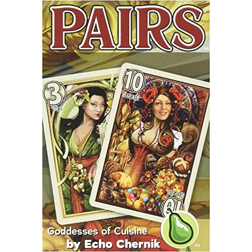 Pairs: Goddesses of Cuisine -Cheapass Games, Themed Press Your Luck Card Game, Greater Than Games, Age 12+, 3-6 Players