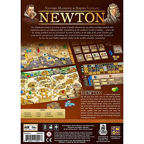 Newton Board Game | Strategy Game for Teens and Adults| Fun Board Game Adult and Family Game Night | Ages 14 and up | 1 to 4 Players | Average Playtime 90 Minutes | Made by Cranio Creations