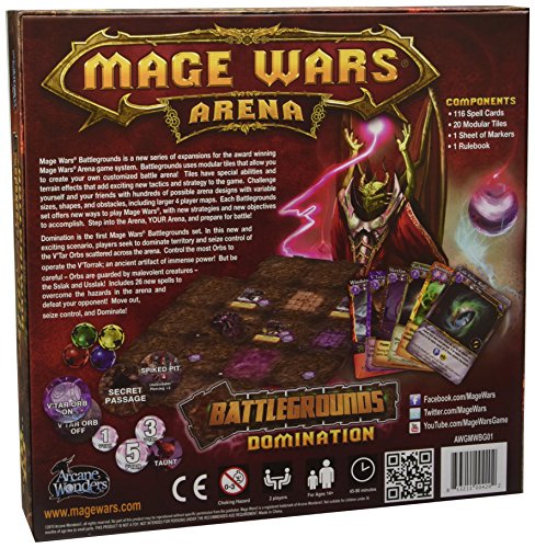 Arcane Wonders MWBG01AWG Mage Wars Arena Battleground Domination Strategy Game