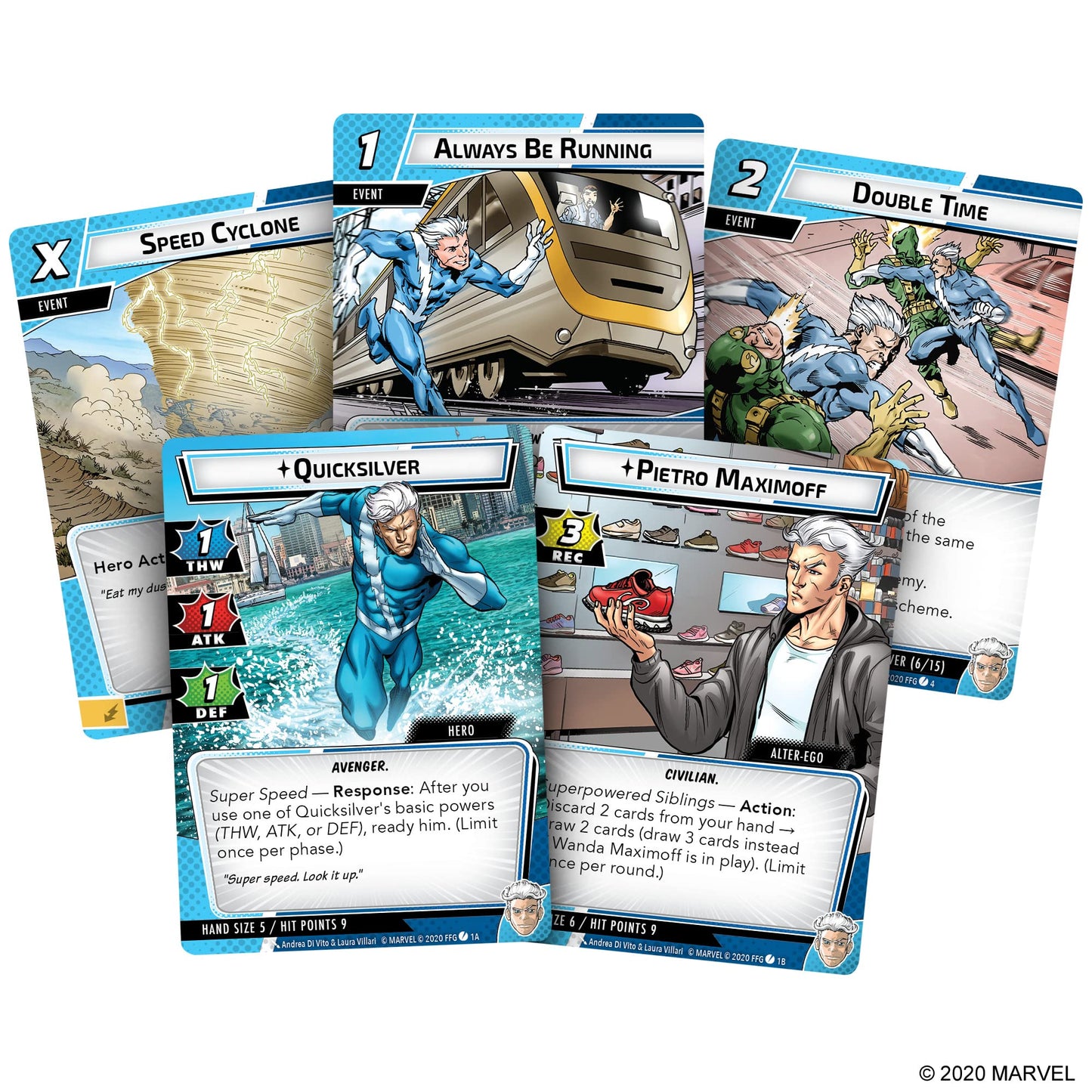 Marvel Champions The Card: Game Quicksilver Hero Pack - Strategy Card Game for Adults and Teens -Ages 14+ - 1-4 Players - Average Playtime 45-90 Minutes - Made by Fantasy Flight Games, MC14en